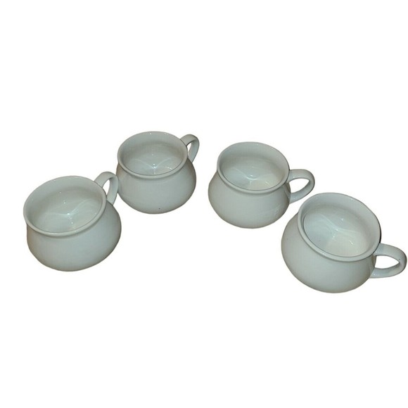 VINTAGE DAT'L DO-IT INC DDI FARM SIGNS SOUP MUGS BOWLS CUPS SET OF 4 - Picture 2 of 6